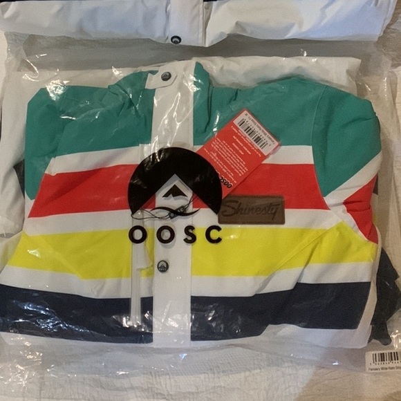 Shinesty females white retro striped Fitzkee suit. NWT medium - Picture 5 of 9